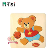 Load image into Gallery viewer, Baby Wooden Puzzle Toys for Toddlers Developing Educational Kids Toys For Children Game Cartoon Animal Gift 3 Years