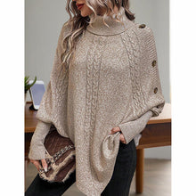 Load image into Gallery viewer, Women's Asymmetry Hem Turtleneck Sweater