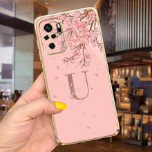 Load image into Gallery viewer, Back Shockproof Armor A-Z Letter Case For Xiaomi Redmi Note 10 Case Redmi Note 11S New 26 Letters Soft Slim Plating Phone Case For Xiaomi Redmi Note 10 Pro Max Bumper