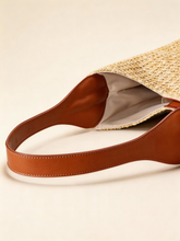 Load image into Gallery viewer, Artisanal Handwoven Colorblock Bucket Bag for Effortless Coastal Style