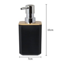 Load image into Gallery viewer, Bamboo Bathroom Accessories Set Plastic Bathroom Kit Soap Dispenser Toothbrush Cup Soap Dish Toilet Brush Holder Trash Can Bathroom Accessories Toothbrush Holder Toothbrush Cup Soap Dispenser Soap Dish Toilet Brush Holder Trash Can For Home Apartment