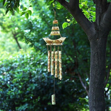 Load image into Gallery viewer, Bamboo Wind Chimes Pendant Balcony Outdoor Yard Garden Home Handmade Craft Wind Chimes With Rotating Hook Outdoor Decor Wind Chimes for Garden Patio Yard Home Antique Tubes Bell Handmade Wind Chime Wall Hanging Crafts Gift