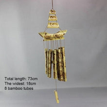Load image into Gallery viewer, Bamboo Wind Chimes Pendant Balcony Outdoor Yard Garden Home Handmade Craft Wind Chimes With Rotating Hook Outdoor Decor Wind Chimes for Garden Patio Yard Home Antique Tubes Bell Handmade Wind Chime Wall Hanging Crafts Gift