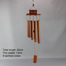 Load image into Gallery viewer, Bamboo Wind Chimes Pendant Balcony Outdoor Yard Garden Home Handmade Craft Wind Chimes With Rotating Hook Outdoor Decor Wind Chimes for Garden Patio Yard Home Antique Tubes Bell Handmade Wind Chime Wall Hanging Crafts Gift