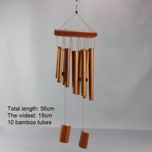 Load image into Gallery viewer, Bamboo Wind Chimes Pendant Balcony Outdoor Yard Garden Home Handmade Craft Wind Chimes With Rotating Hook Outdoor Decor Wind Chimes for Garden Patio Yard Home Antique Tubes Bell Handmade Wind Chime Wall Hanging Crafts Gift