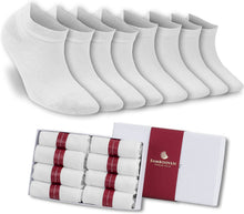 Load image into Gallery viewer, Women’s Bamboo Ankle Socks 8-Pack "White" - 631