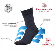 Load image into Gallery viewer, Men’s Bamboo Lightweight Dress & Trouser Socks 3-Pack - 509
