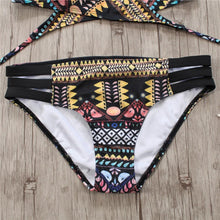 Load image into Gallery viewer, Bandage Bikini String Strappy Swim Wear Bathing Suit Swimsuit Beachwear Swimwear Women Bikini Women's Halter Bandage Bikini Strappy Bottom Two Piece Swimsuits