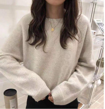 Load image into Gallery viewer, Basic Woolen Loose Round Neck Sweater | For Women (One) - # GIAA23210007
