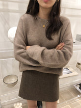 Load image into Gallery viewer, Basic Woolen Loose Round Neck Sweater | For Women (One) - # GIAA23210007