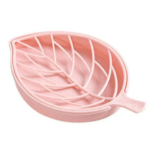 Load image into Gallery viewer, Bathroom Accessories Dish Plate Case Home Shower Leaf Shape Holder Container Soap Box Plastic Soap Box Dispenser Soap Rack Soap Dishes Leaf-Shaped Shower Soap Bar Holder With Draining Tray Fashionable Soap Dishes For Shower Kitchen