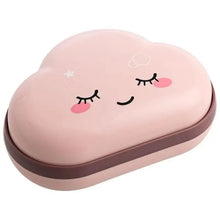 Load image into Gallery viewer, Bathroom Soap Dish Box Cute Cartoon Clouds Soap Holder Home Shower Travel Container Soap Tray Drainer Box Bathroom Accessories Soap Dish with Drain Soap Holder Soap Saver Easy Cleaning Dry Stop Soap