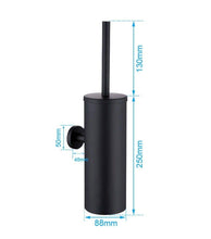 Load image into Gallery viewer, Bathroom Toilet Brush Holder Matt Black Stainless Steel Toilet Brush Wall Mounted For Bathroom Storage And Organization Toilet Bowl Brush with Stainless Steel Handle Durable Bristles Deep Cleaning Compact Bathroom Brush Save Space Good Grip