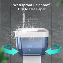 Load image into Gallery viewer, Bathroom Toilet Paper Holder Punch-free Waterproof Storage Box Toilet Paper Storage Rack Paper Towel Kitchen Storage Accessories Waterproof Toilet Paper Holder Wall Mounted Punch Free Paper Dispenser Transparent Storage Box Bathroom Kitchen Supply
