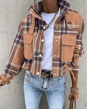 Load image into Gallery viewer, Women’s stand collar drawstring hem jacket