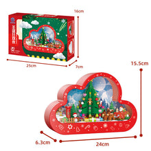 Load image into Gallery viewer, Mandotos Christmas Cloud Night Lamp With LED Lights Mirror Frame Assembled Building Blocks