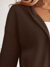 Load image into Gallery viewer, Relaxed Minimalist Zip-Up Dropped Shoulder Hooded Jacket Casual & Comfortable Lightweight Outerwear