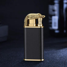 Load image into Gallery viewer, Mandotos Creative Blue Flame Lighter Dolphin Dragon Tiger Metal Windproof Double Flame Refillable
