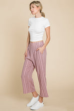Load image into Gallery viewer, Cotton Bleu by Nu Lab Striped Elastic Waist Wide Leg Pants