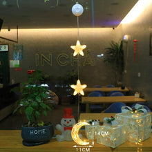 Load image into Gallery viewer, Christmas 3Pcs LED Star Hanging Lights For Home Decor Suction Cup Battery Powered