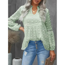 Load image into Gallery viewer, Women’s Long‑Sleeve V‑Neck Business Casual Blouse