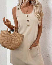 Load image into Gallery viewer, Women’s Solid‑Color Sleeveless A‑Line Dress