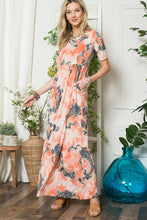 Load image into Gallery viewer, Celeste Paisley Print Short Sleeve Maxi Dress with Pockets Effortlessly Stylish, Fluttering, Comfortable, and Versatile with Pockets for Added Convenience