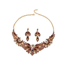 Load image into Gallery viewer, High Profile And Generous Crystal Necklace And Earrings Suite