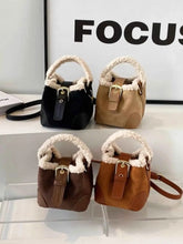 Load image into Gallery viewer, Fuzzy Trim Bucket : Crossbody Bag