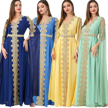 Load image into Gallery viewer, Women's Skirt Splicing Extra Long Sleeve Dress