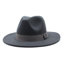 Load image into Gallery viewer, Autumn Winter Big Brim Wool Hat – Unisex Bell Crown Bucket Hat