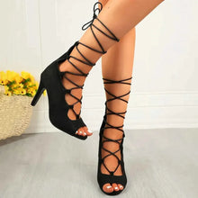 Load image into Gallery viewer, Elegant Lace-Up : High Heel Sandals