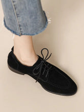 Load image into Gallery viewer, Women’s Retro Deep-Mouth Lace-Up Loafers