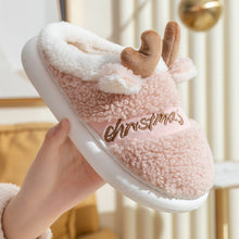 Load image into Gallery viewer, Christmas Shoes Winter Home Slippers Elk Soft Cozy Bedroom Slipper Slip On House Shoes