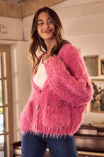 Load image into Gallery viewer, SO ME Soft Touch Hairy Loose Fit Cozy Sweater Cardigan