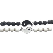 Load image into Gallery viewer, Beaded Couple Bracelets For Women Men Best Friends Paired Charms Beads Bracelet Fashion Black Matte Beads Bracelet For His Her Distant Relationship Bracelet Matching For Couples Valentines Gift