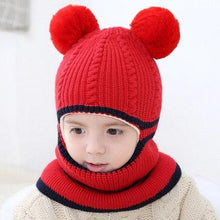 Load image into Gallery viewer, Beanies Baby Hat Pompon Winter Hat For Children Kids Balaclava Cap Knitted For Boys Girls Solid Color Warmer Beanie Caps Kids Winter Pompom Hat Knitted Ski Beanie Hat Double Pompom Beanie Cap for Girls Boys Kids Beanie Winter Hat Baby Kids Infant Toddler