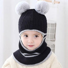 Load image into Gallery viewer, Beanies Baby Hat Pompon Winter Hat For Children Kids Balaclava Cap Knitted For Boys Girls Solid Color Warmer Beanie Caps Kids Winter Pompom Hat Knitted Ski Beanie Hat Double Pompom Beanie Cap for Girls Boys Kids Beanie Winter Hat Baby Kids Infant Toddler