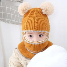 Load image into Gallery viewer, Beanies Baby Hat Pompon Winter Hat For Children Kids Balaclava Cap Knitted For Boys Girls Solid Color Warmer Beanie Caps Kids Winter Pompom Hat Knitted Ski Beanie Hat Double Pompom Beanie Cap for Girls Boys Kids Beanie Winter Hat Baby Kids Infant Toddler