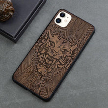 Load image into Gallery viewer, Beautiful Brown Mobile Phone Case Wooden Cover For iPhone 12 11 Pro 12 Pro Max Case Luxury Simple Wood Hard Case Cover For iPhone XS Max XR X Case
