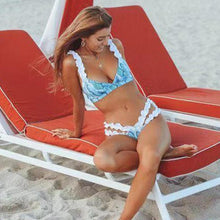 Load image into Gallery viewer, Beautiful Floral Push Up Women Bikini Push Up Bathing Suits Tie Knot Cute Ruffle Two Piece Swimsuits Swimsuit Female Swimwear Bra Cup Bikini Set High Cut Bathing Suit For Summer