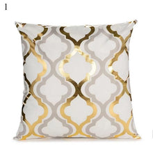 Load image into Gallery viewer, Beautiful Gold Print Pillow Cover Home Cotton Modern Decorative Pillowcase Gold Cushion Cases Decorative Cushions For Sofa Seat Covers Pillow Case
