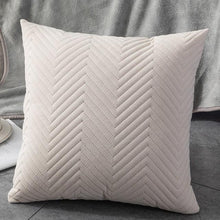 Load image into Gallery viewer, Beautiful Quilted Pillowcase Throw Pillow Covers Home Decor Velvet Square Throw Pillow Covers Decoration Pillow Cushion Sofa Living Room Simple Decorative Cushion Cover 45x45CM
