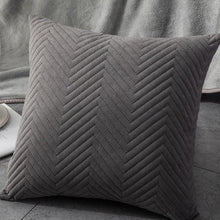 Load image into Gallery viewer, Beautiful Quilted Pillowcase Throw Pillow Covers Home Decor Velvet Square Throw Pillow Covers Decoration Pillow Cushion Sofa Living Room Simple Decorative Cushion Cover 45x45CM