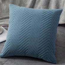 Load image into Gallery viewer, Beautiful Quilted Pillowcase Throw Pillow Covers Home Decor Velvet Square Throw Pillow Covers Decoration Pillow Cushion Sofa Living Room Simple Decorative Cushion Cover 45x45CM