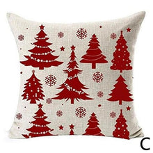 Load image into Gallery viewer, Beautiful Snowflake In Red Merry Christmas Gifts Xmas Cushion Cover Case Decorations Winter Holiday Party Pillow Zipper Pillowcase For Sofa Home Office Living Room Car