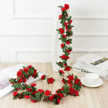 Load image into Gallery viewer, Beautifully Designed 250CM Rose Artificial Flowers Christmas Garland for Wedding Home Room Decoration Spring Autumn Garden Arch Fake Plant Vine