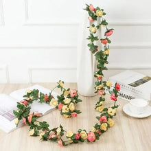 Load image into Gallery viewer, Beautifully Designed 250CM Rose Artificial Flowers Christmas Garland for Wedding Home Room Decoration Spring Autumn Garden Arch Fake Plant Vine