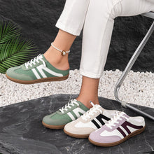 Load image into Gallery viewer, Women's Slip-On Half Slipper Sneakers | Color-Block Striped Casual Shoes in 3 Colors | EU 36–43