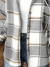 Load image into Gallery viewer, Women’s Plaid Hooded Jacket – Wool-Lined Long Sleeve